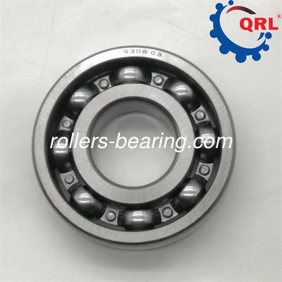 Open Seals Type Deep Groove Ball Bearing 6306 C3 QRL 30x72x19 Mm